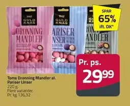 Fleggaard Toms Dronning Mandler el. Pariser Linser erbjuda