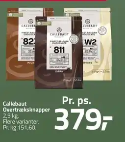 Fleggaard Callebaut Overtræksknapper erbjuda