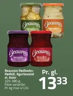 Fleggaard Beauvais Rødbeder, Rødkål, Agurkesalat el. Asier erbjuda