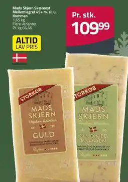 Fleggaard Mads Skjern Skæreost Mellemlagret 45+ m. el. u. Kommen erbjuda