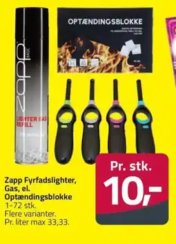 Fleggaard Zapp Fyrfadslighter, Gas, el. Optændingsblokke erbjuda