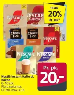 Fleggaard Nestlé Instant Kaffe el. Kakao erbjuda