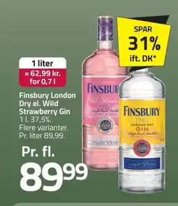 Fleggaard Finsbury London Dry el. Wild Strawberry Gin erbjuda
