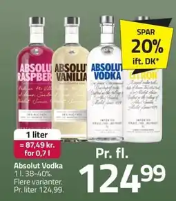 Fleggaard Absolut Vodka erbjuda
