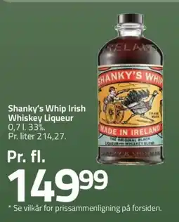Fleggaard Shanky's Whip Irish Whiskey Liqueur erbjuda