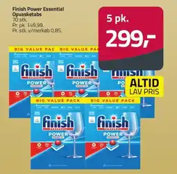 Fleggaard Finish Power Essential Opvasketabs erbjuda