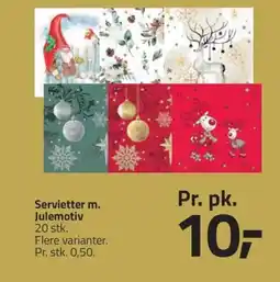 Fleggaard Servietter m. Julemotiv erbjuda