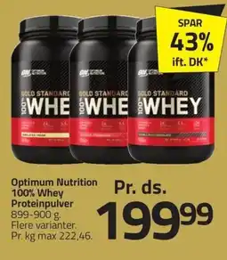 Fleggaard Optimum Nutrition 100% Whey Proteinpulver erbjuda
