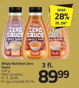 Fleggaard Wispy Nutrition Zero Sauce erbjuda