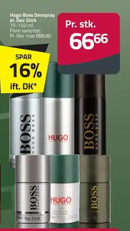 Fleggaard Hugo Boss Deospray el. Deo Stick erbjuda