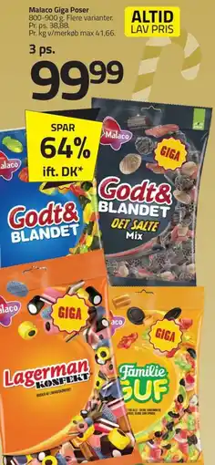 Fleggaard Malaco Giga Poser erbjuda