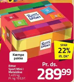 Fleggaard Ritter Sport Mini i Metaldåse erbjuda