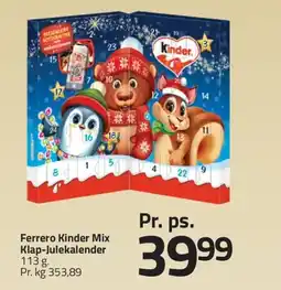 Fleggaard Ferrero Kinder Mix Klap-Julekalender erbjuda