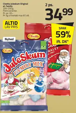 Fleggaard Cloetta Juleskum Original el. Family erbjuda