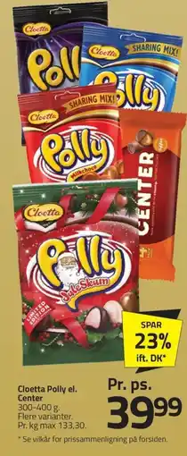 Fleggaard Cloetta Polly el. Center erbjuda