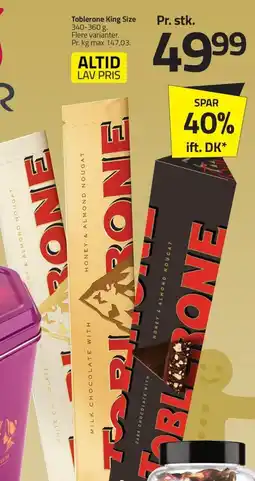 Fleggaard Toblerone King Size erbjuda