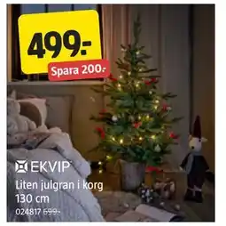 Jula Liten julgran i korg 130 cm, SEK 499 erbjuda