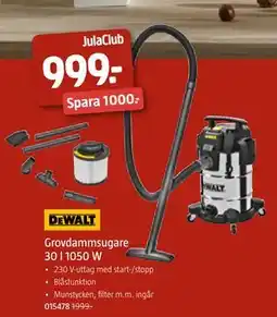 Jula Grovdammsugare 30 l 1050 W, Medlemspris erbjuda