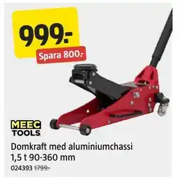 Jula Domkraft med aluminiumchassi 1,5 t 90-360 mm, SEK 999 erbjuda