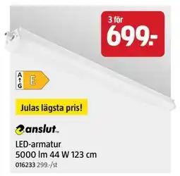 Jula LED-armatur 5000 lm 44 W 123 cm, SEK 699 erbjuda