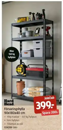 Jula Förvaringshylla 90x180x40 cm, Medlemspris erbjuda