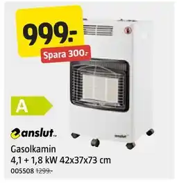 Jula Gasolkamin 4,1 + 1,8 kW 42x37x73 cm, SEK 999 erbjuda