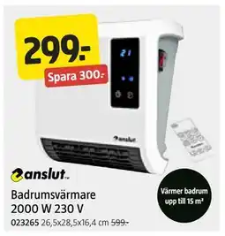 Jula Badrumsvärmare 2000 W 230 V, SEK 299 erbjuda