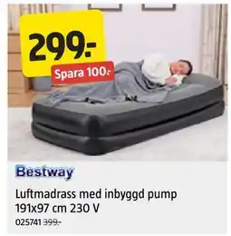 Jula Luftmadrass med inbyggd pump 191x97 cm 230 V, SEK 299 erbjuda
