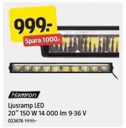 Jula Ljusramp LED 20” 150 W 14 000 lm 9-36 V, SEK 999 erbjuda