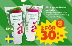 Stora Coop Ekologiska färska kryddor, SEK 30 erbjuda