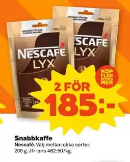 Stora Coop Snabbkaffe, SEK 185 erbjuda