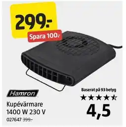 Jula Kupévärmare 1400 W 230 V, SEK 299 erbjuda