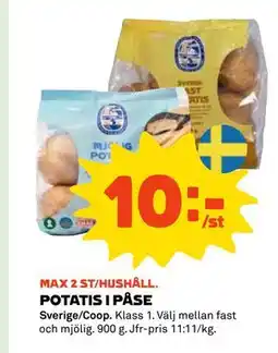 Stora Coop POTATIS I PÅSE, Medlemspris erbjuda