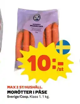 Stora Coop MORÖTTER I PÅSE, Medlemspris erbjuda