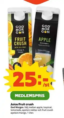 Stora Coop Juice/fruit crush, Medlemspris erbjuda