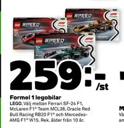 Stora Coop Formel 1 legobilar, SEK 259 erbjuda