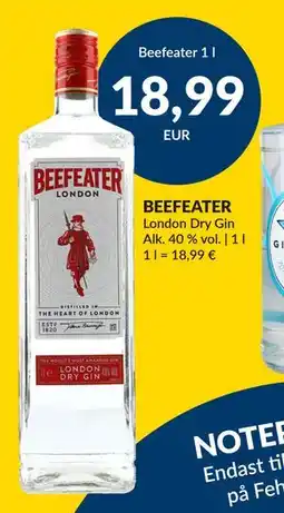 Nielsen Discount BEEFEATER, EUR 18.99 erbjuda