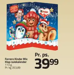 Fleggaard Ferrero Kinder Mix Klap-Julekalender erbjuda