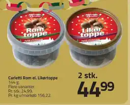 Fleggaard Carletti Rom el. Likørtoppe erbjuda