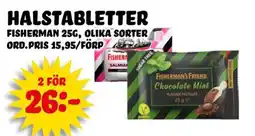 Nelins FISHERMAN'S FRIEND Halstabletter erbjuda