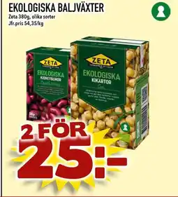 Nelins ZETA Ekologiska baljväxter erbjuda