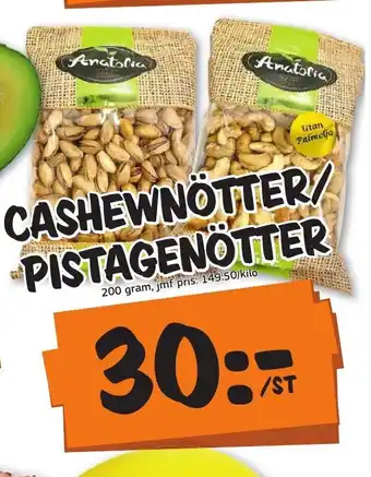 CashewnÖtter/PistagenÖtter 200gram
