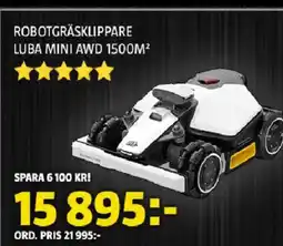 Bauhaus Robotgräsklippare Luba mini awd 1500m² erbjuda