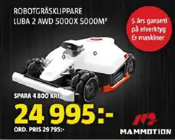 Bauhaus Robotgräsklippare Luba 2 awd 5000x 5000m² erbjuda