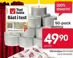 Rusta Värmeljus erbjuda