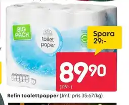 Rusta Refin toalettpapper erbjuda