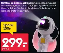 Rusta Nattlampa Galaxy astronaut erbjuda