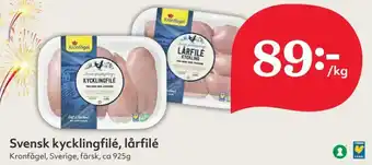 Hemköp Svensk kycklingfilé, lårfilé 925g erbjuda