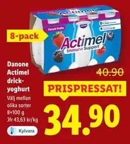 Lidl Danone Actimel drickyoghurt, SEK 34.9 erbjuda