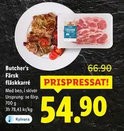 Lidl Butcher’s Färsk fläskkarré, SEK 54.9 erbjuda